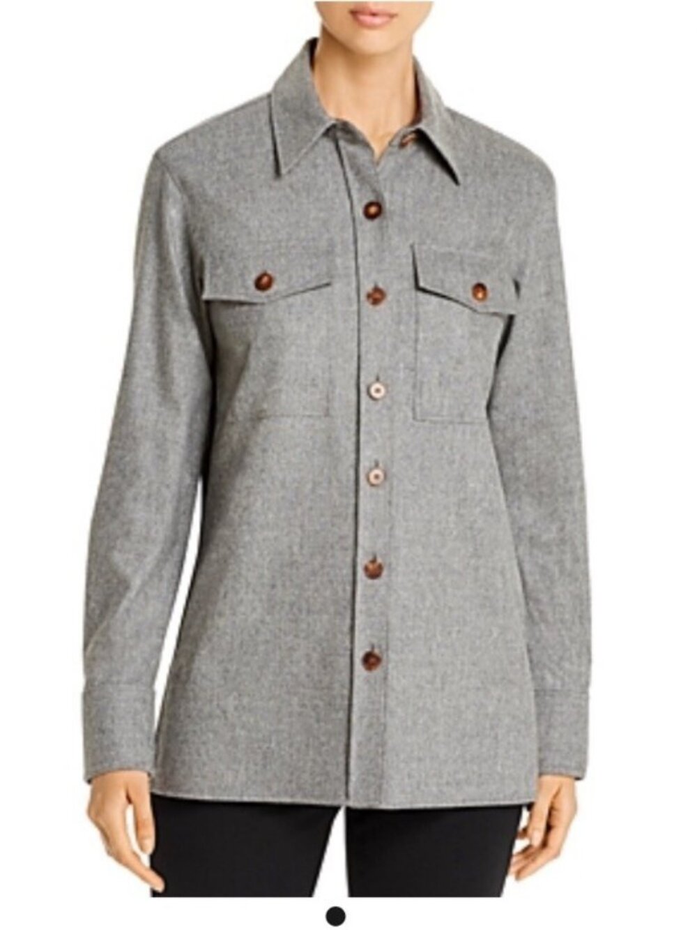 Lafayette 148 New York Greyson Cashmere-Blend Shirt